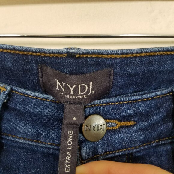 NYDJ Lift Tuck Technology SHERI SLIM Stretch Jeans Blue Size 6 - Picture 3 of 8
